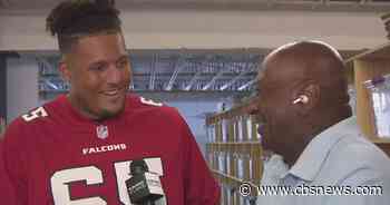 Falcons players pack pajamas for children in foster care system