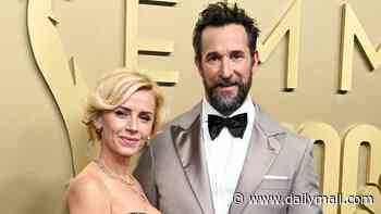 The Pitt star Noah Wyle cozies up to longtime wife Sara Wells on 2026 Emmys red carpet... as hit show leads the night's nominations