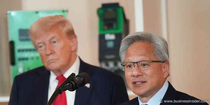 Trump called Nvidia CEO Jensen Huang mid-interview to rip AI doomerism: 'The robots will not be taking over'