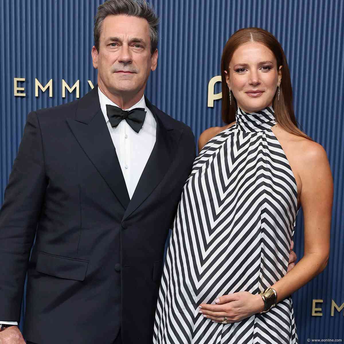 Jon Hamm's Pregnant Wife Anna Osceola Debuts Baby Bump at Emmys 2026