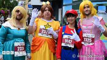 Town centre 'mobbed' as half marathon returns