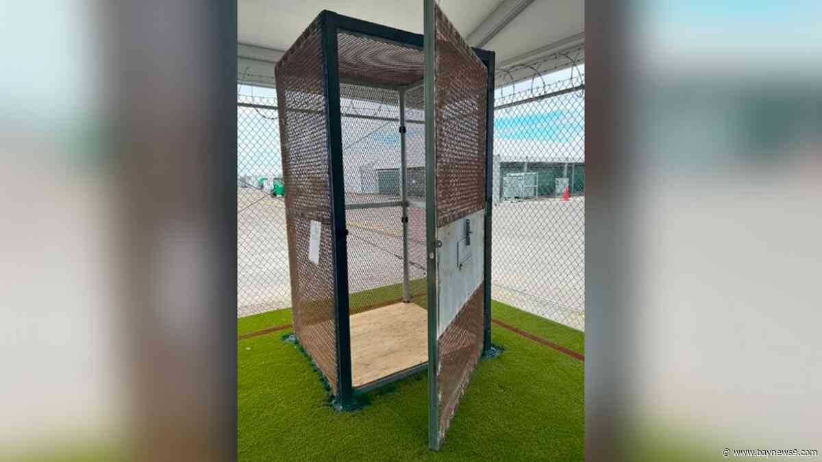 'Alligator Alcatraz' detainees were held in small metal cages, federal report says