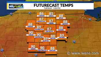 Tuesday turns hot and humid