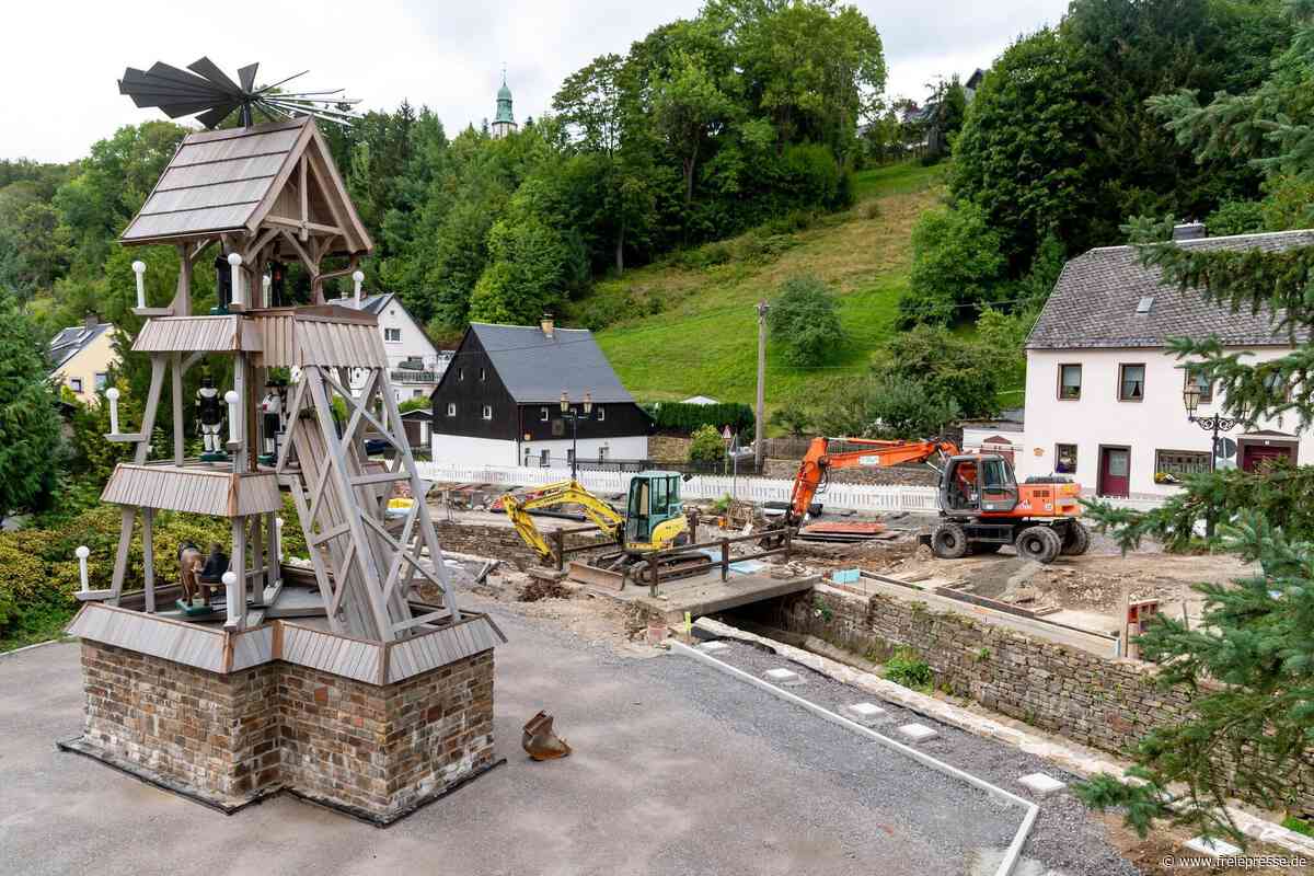 „Das volle Programm erwischt“: Erneuerung des Dorfplatzes in Pobershau wird teurer