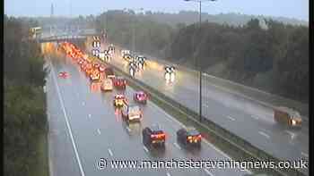M61 LIVE as drivers face delays with all traffic stopped on motorway