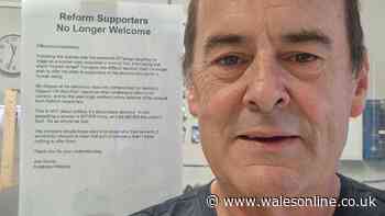 Welsh shop puts sign in window banning Reform voters