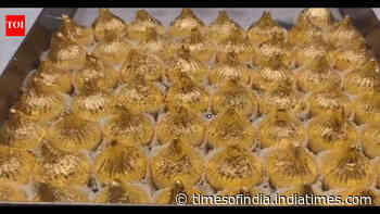 Nashik sweet shop sells 'Ganpati special' 24-carat ‘Golden Modak’ for Rs 27,000 per kg