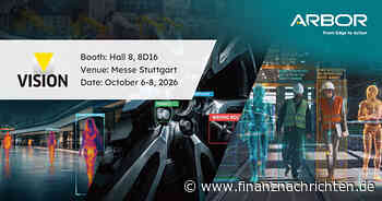 EQS-News: ARBOR Technology Corp.: ARBOR Technology präsentiert auf der VISION 2026 Innovationen im Bereich Edge-KI-Bildverarbeitung