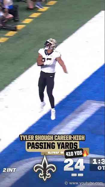 Tyler Shough 4️⃣1️⃣0️⃣ Yards at Lions ⚜️ #saints #nfl #shorts