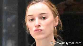 Phoebe Dynevor gets back to work on the set of crime thriller Dirty days after 'marrying Cameron Fuller at 18th-century French farmhouse'