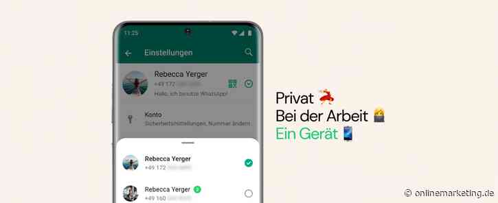 WhatsApp: 3 Accounts auf einem Gerät