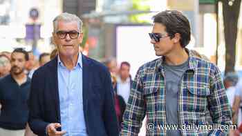 Pierce Brosnan, 73, and son Paris, 25, enjoy a low-key stroll in New York after addressing nepo baby comments