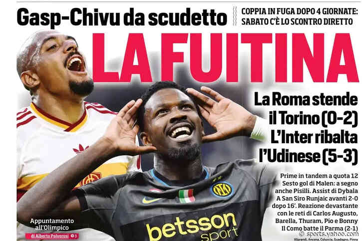 Today’s Papers: Inter and Roma table for two, Como party on the lake