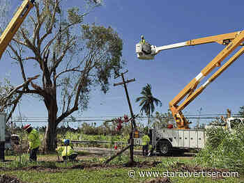 Power back on for most of Kauai but some areas may have to wait 2 weeks