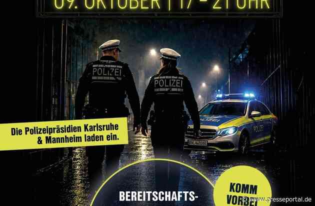 POL-KA: (KA) Karlsruhe/Mannheim/Bruchsal - Einladung zur "Nacht der Bewerber"
