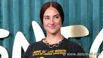 Shailene Woodley covers up her 'bizarre' red carpet outfit at Emmys party after being mocked for her 'terrible' look