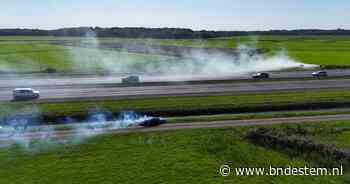 Langs meerdere snelwegen brandend materiaal aangetroffen, rijstroken en complete rijbanen afgesloten