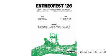 La 6.ª edición anual del Entheofest vuelve al Diag de la Universidad de Míchigan el 20 de septiembre de 2026, de 11:00 a 14:00 horas.