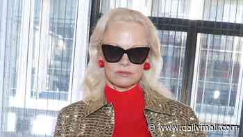 Pamela Anderson looks every inch the retro bombshell as she leads the star turnout at the Carolina Herrera New York Fashion Week show