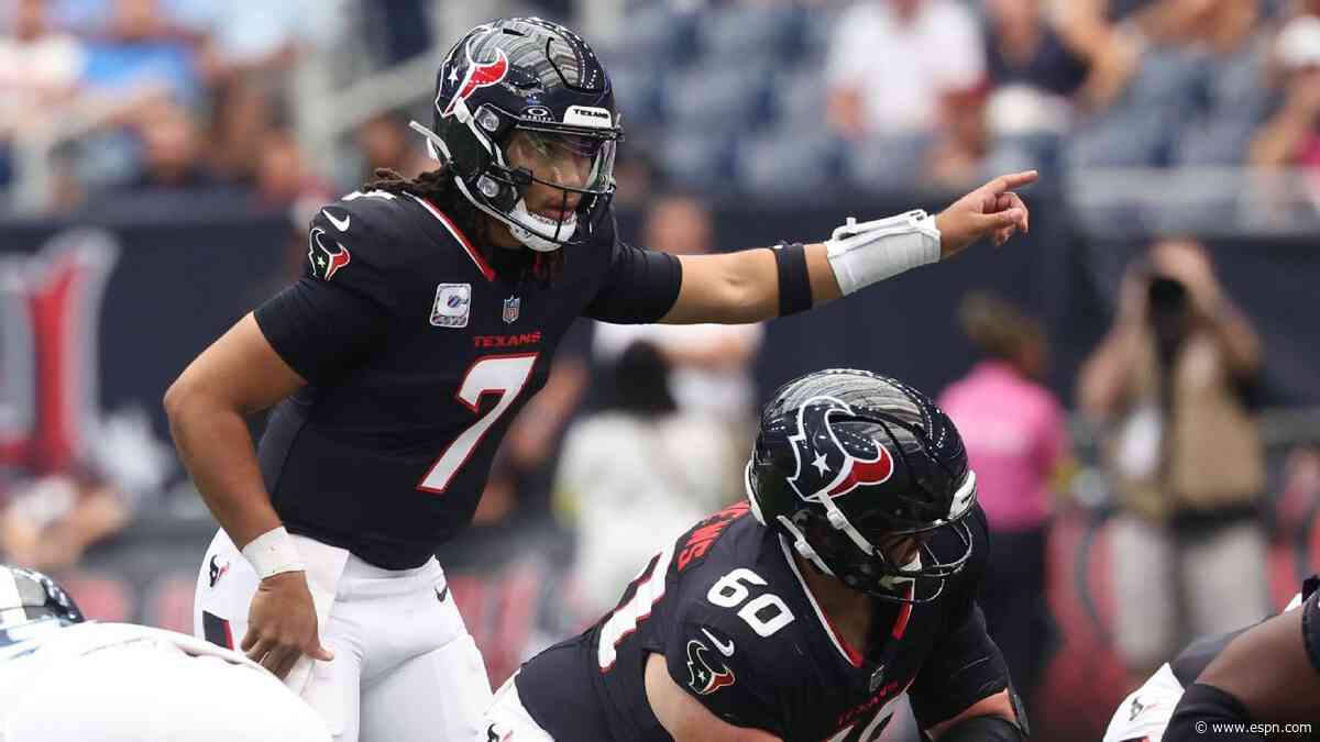 Let's kick off NFL Week 2: Seven things Solak thinks -- including that Houston's offense could be decent