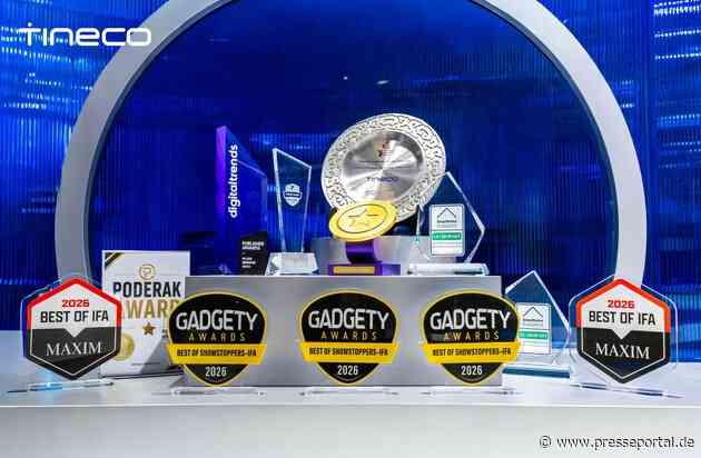 Dreimal "Best of Showstopper" und Gold in der Kategorie Indoor Cleaning Technology: Tineco beendet die IFA 2026 mit zwölf Auszeichnungen