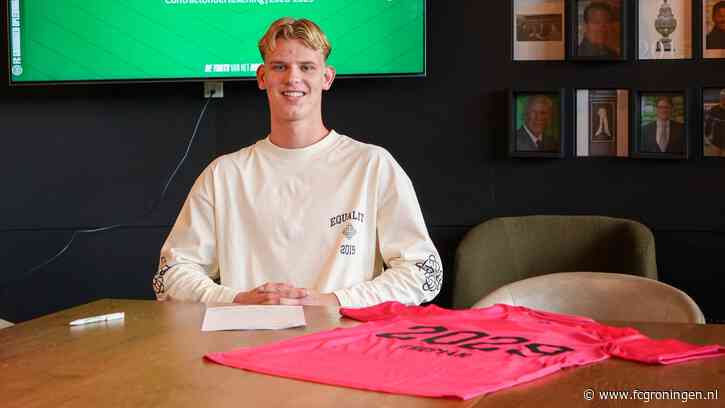 Keeper Daan Erdman tekent eerste contract bij FC Groningen