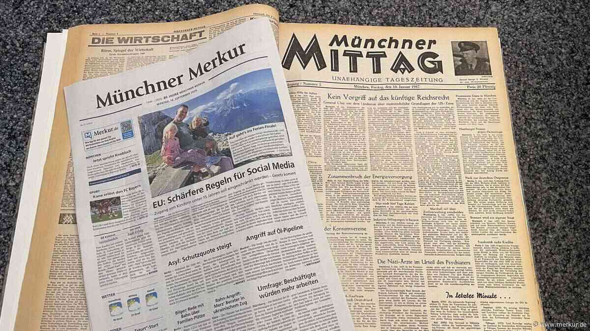 Vom Münchner Mittag zum Münchner Merkur: Ein Blick in unsere erste Zeitungsausgabe von 1946