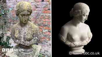 Rare marble sculpture mistaken for garden ornament
