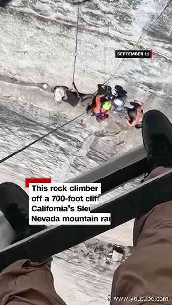 Crew rescues climber stranded on 700-foot sheer cliff