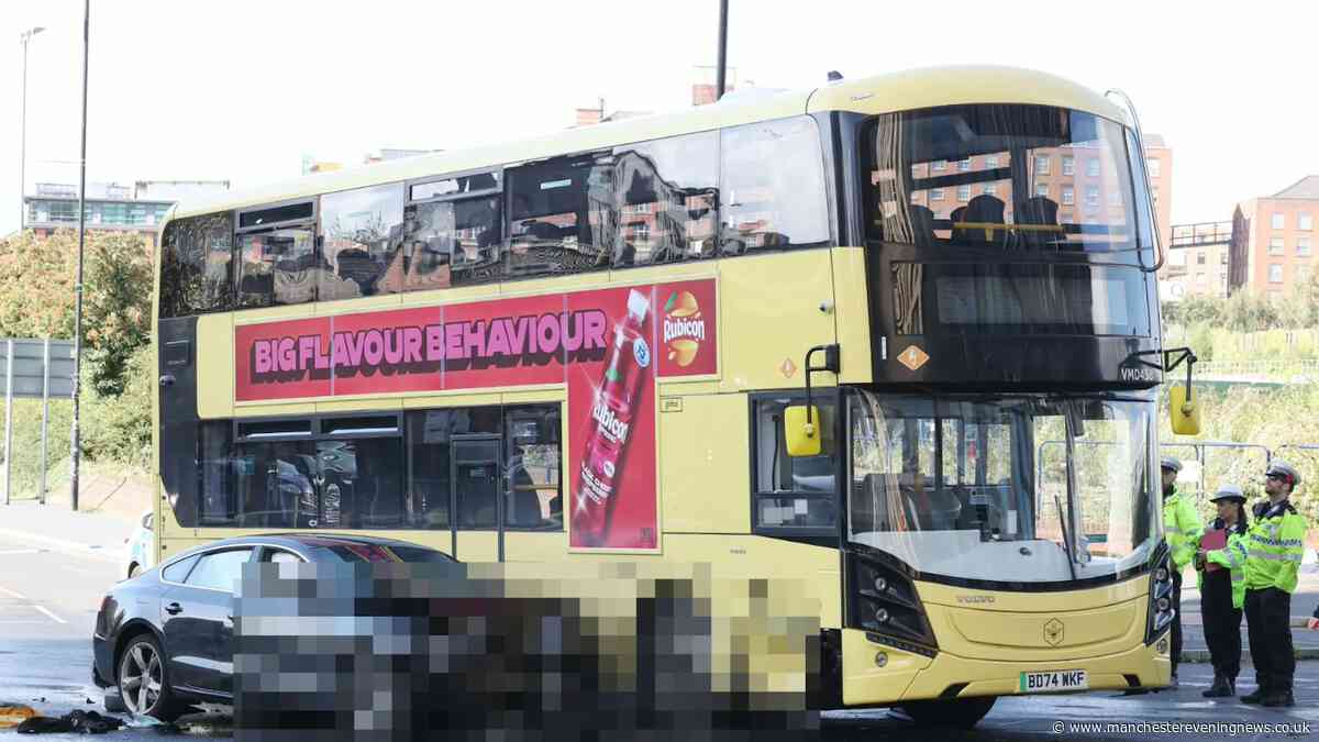 Great Ancoats Street bus crash LIVE as person left in 'serious condition' and road shut off