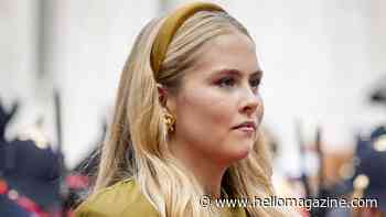 Princess Amalia, 22, commands attention in sweeping cape dress at royal event