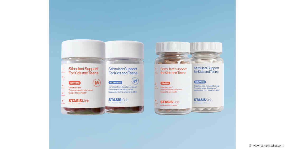 Stasis introduces the first day-and-night supplement system built for children who take stimulants
