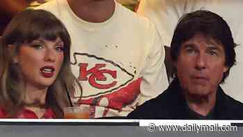 Taylor Swift fiddled with her diamond wedding rings from husband Travis Kelce after sitting next to Tom Cruise