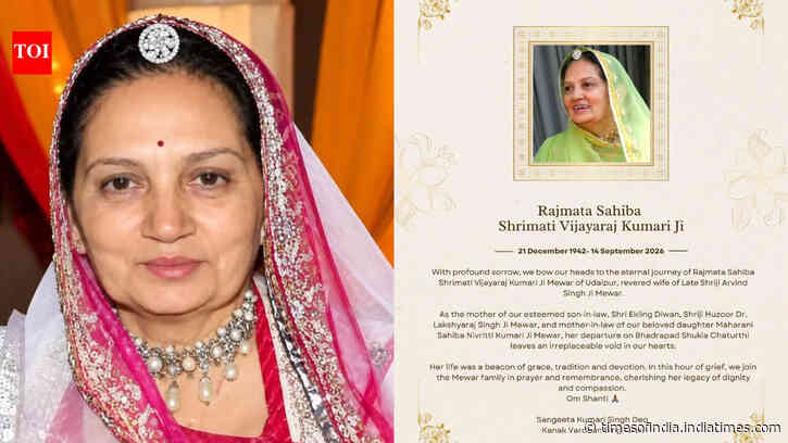 Who was Rajmata Vijayraj Kumari Mewar? Udaipur royal who made service part of her Mewar legacy passes away at 83