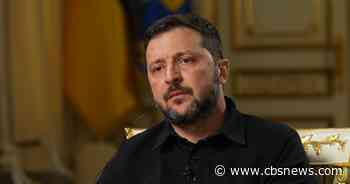 Ukrainian president tells CBS News Russia targeted his plane with drones