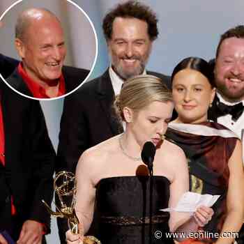 Widow's Bay Cast Reacts to Woody Harrelson Crashing Their Emmys Win