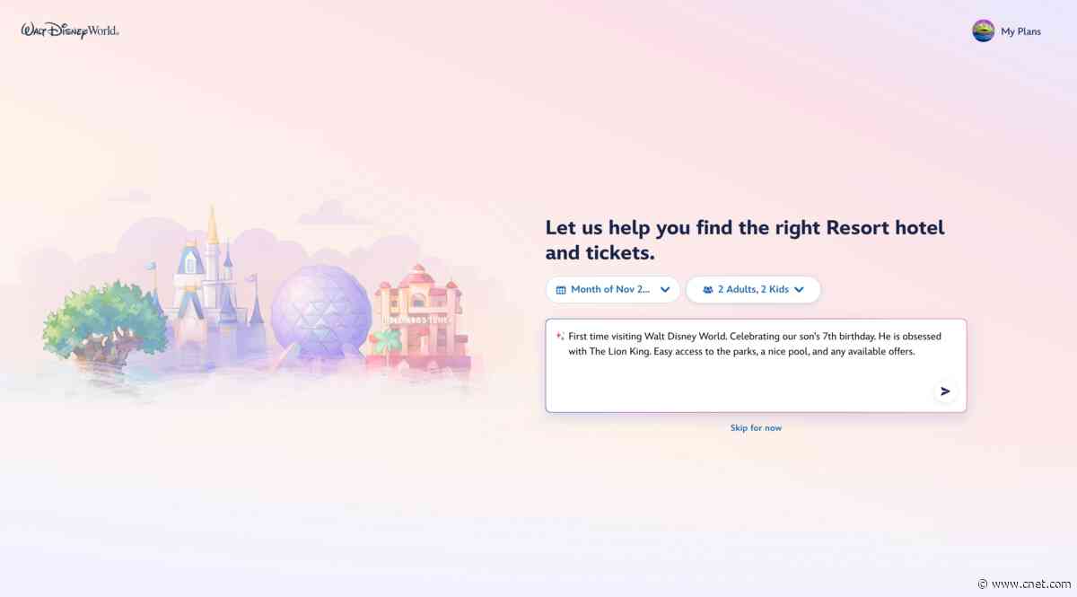 Walt Disney World Brings AI Into Its Booking Site