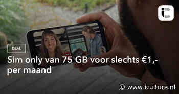 Sim only van 75 GB voor slechts €1,- per maand