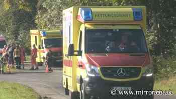 School bus tyre bursts during morning journey in Germany leaving 16 children in hospital