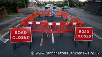 Road closed after sinkhole opens up on Prestwich street