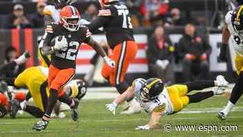 Browns place RB Sampson on IR with knee injury