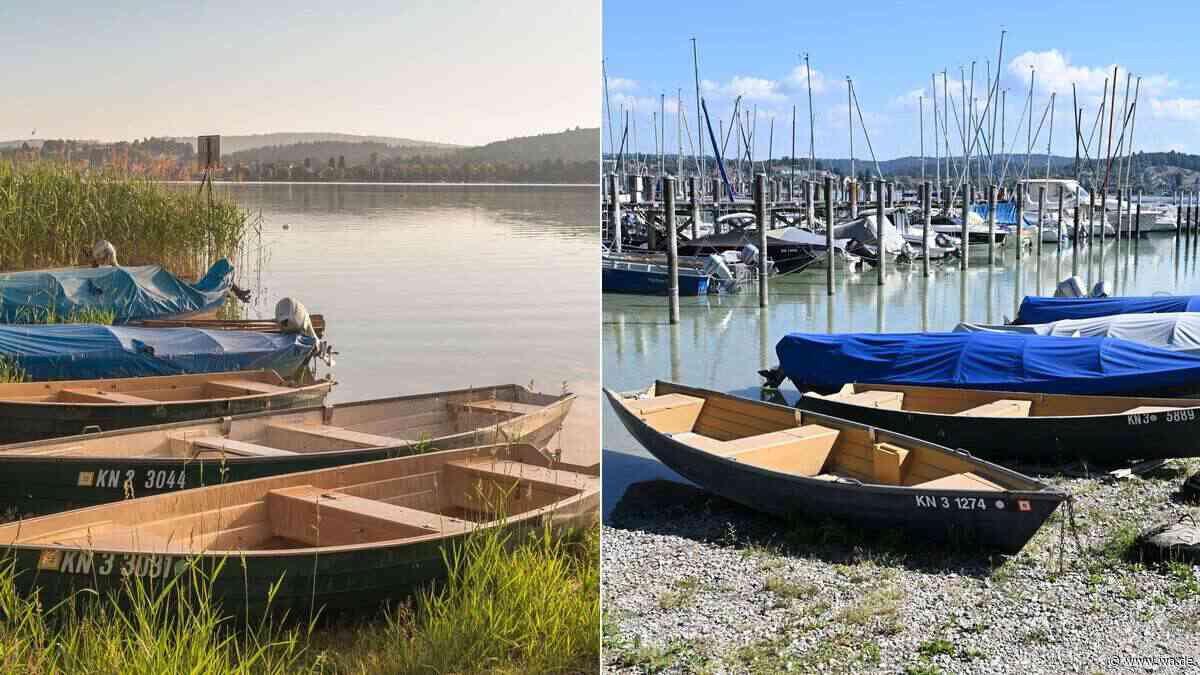 Bodensee nach Dürre-Wochen auf Rekordtief: Vorher-Nachher-Bild zeigt großen Unterschied