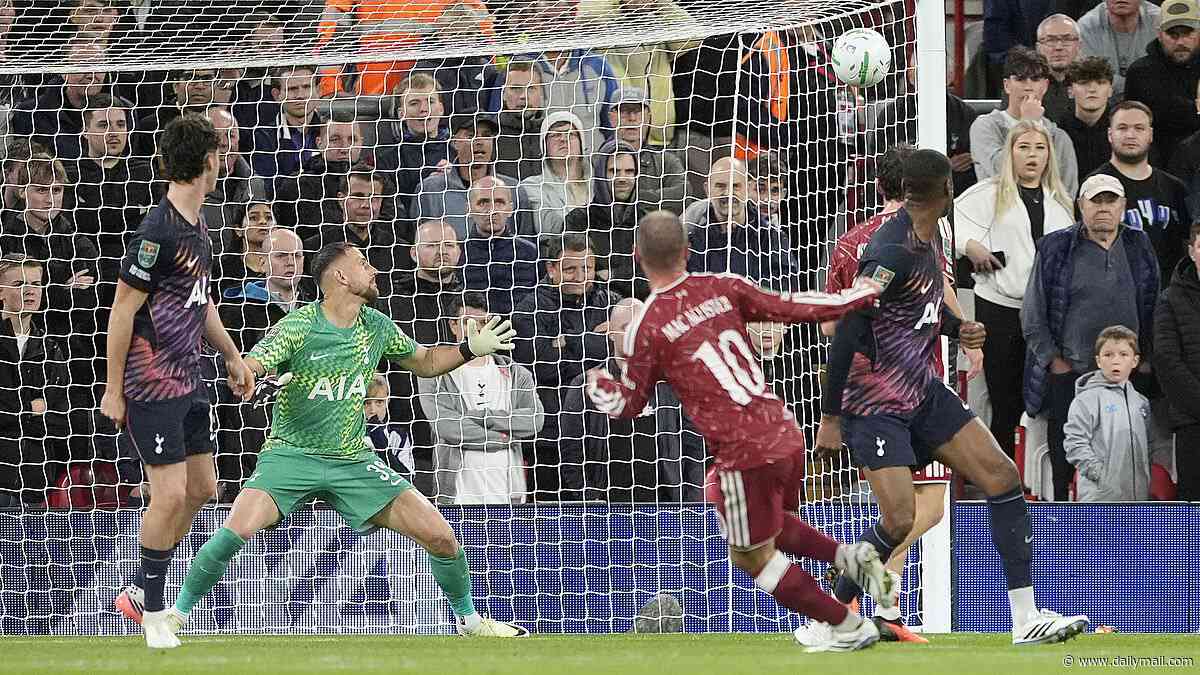 Carabao Cup third round LIVE: Gakpo doubles lead for Liverpool against Spurs as Dowman scores twice for Arsenal at Ipswich