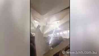 Plane's ceiling caves in during Iranian flight