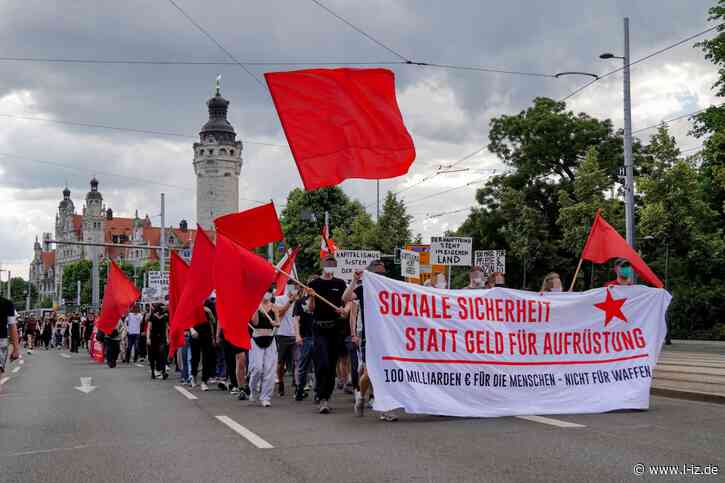 Demo und Stadtratsantrag gegen geplante Rüstungsproduktion in Leipzig