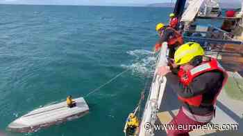 Moment teen is rescued after three days adrift in frigid waters