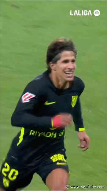 Dejándolo todo en el 95’ para hacer el 3-0 ❤️‍🔥 Giuliano Simeone nos dio el tercero 💪