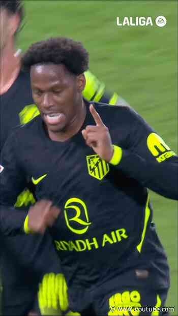 Ice cold finish 🥶 Jonathan David scores his first goal for Atleti ❤️🤍