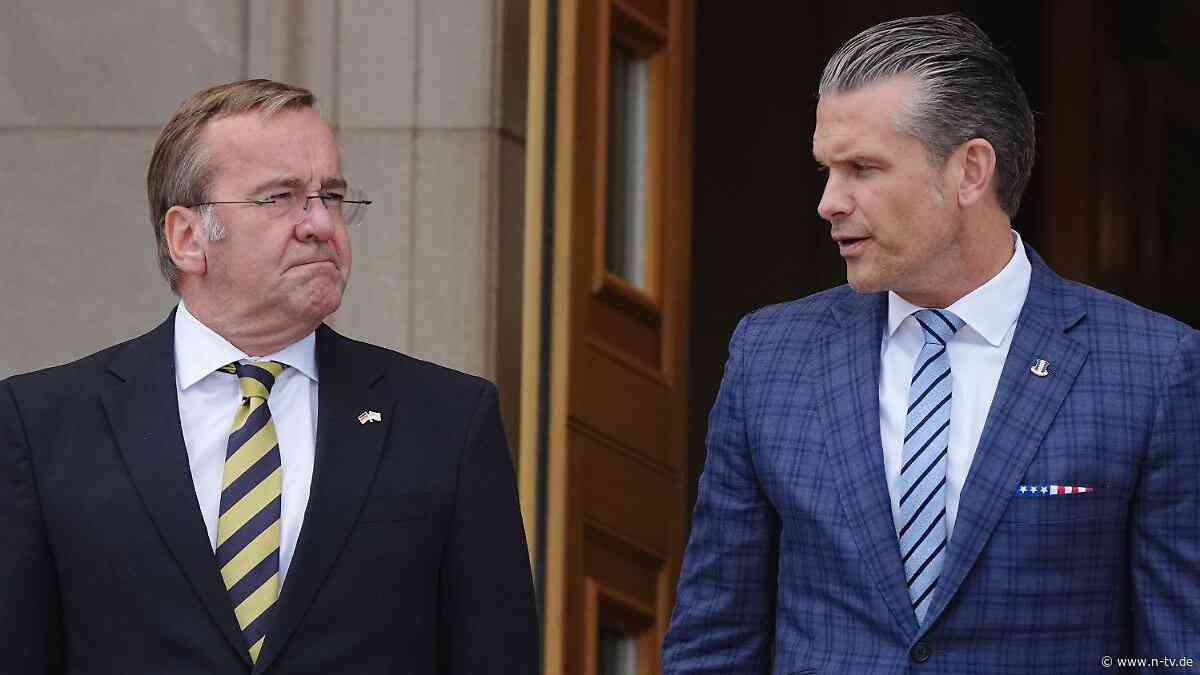 "Gespräch voller Anerkennung": Pistorius und Hegseth schließen Rüstungsvereinbarung
