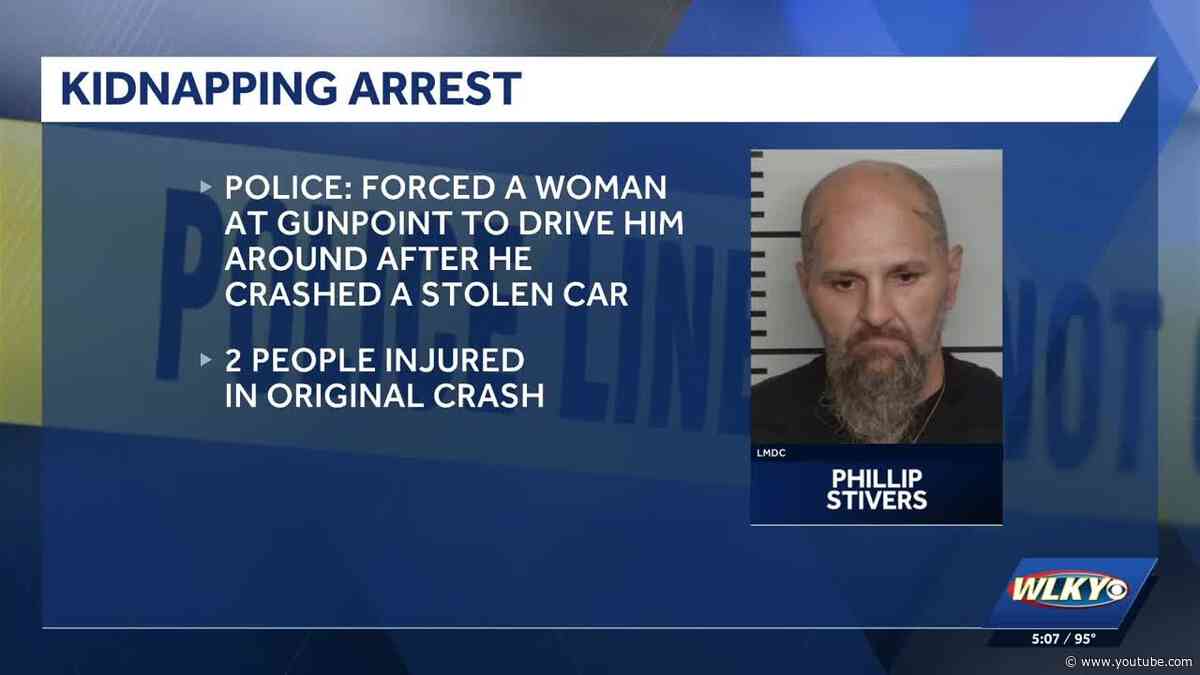 Louisville man accused of kidnapping woman, baby at gunpoint after crashing stolen car